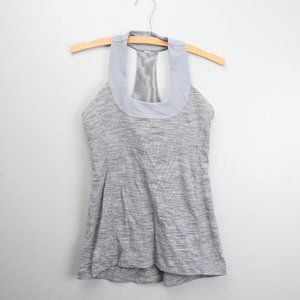 Lululemon Grey Striped Tank - Racerback & Scoop Neck - Sz S - Yoga / Running
